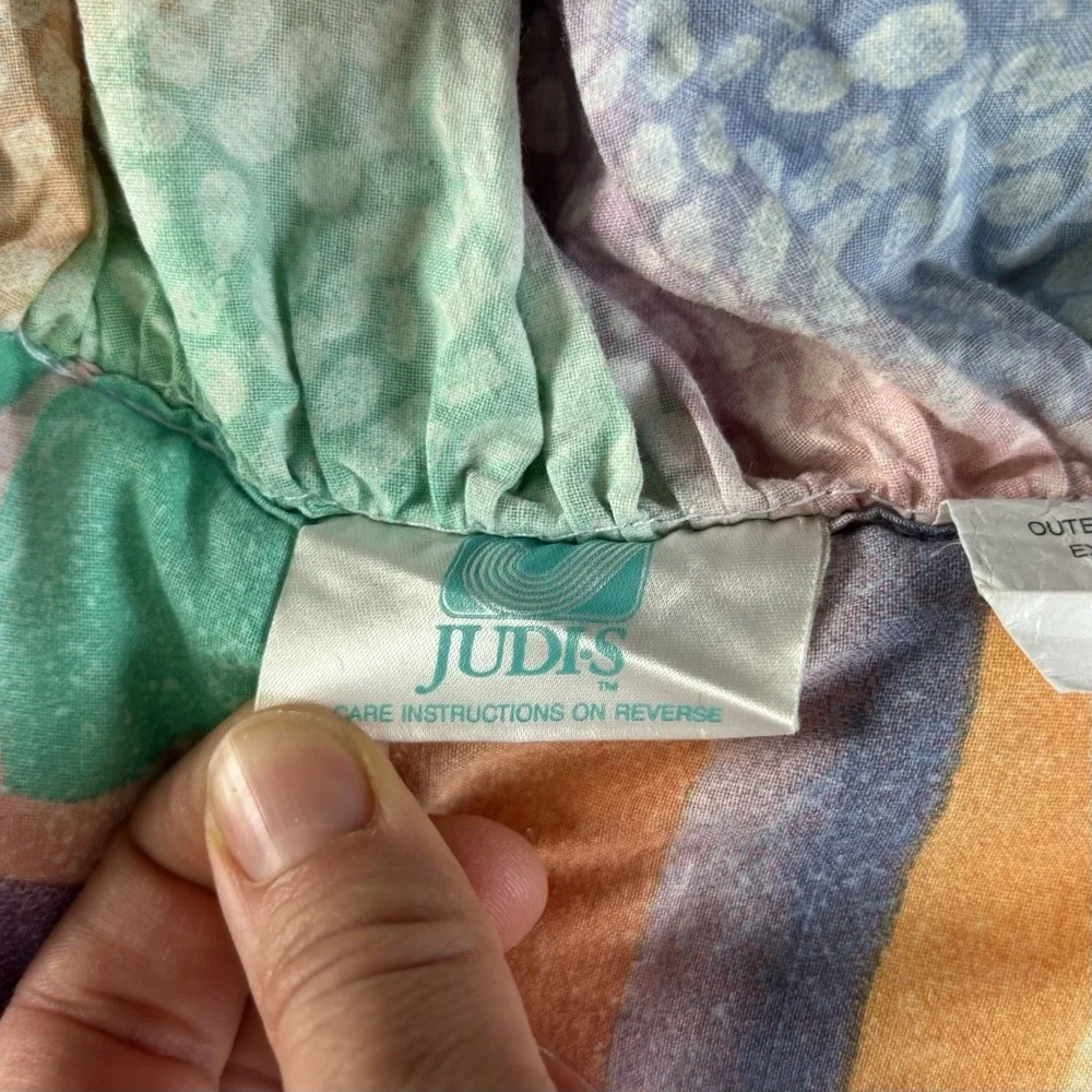 Vintage Crib JUDI S Baby Blanket Satin Animals 3D Judi's Colorful Jungle Animals